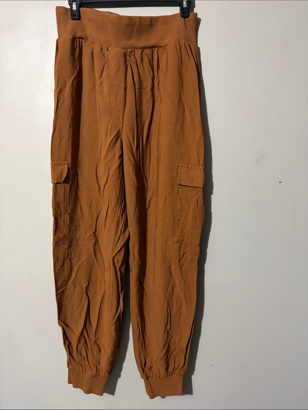 Melanie Lyne Cargo Jogger Pants in Rust